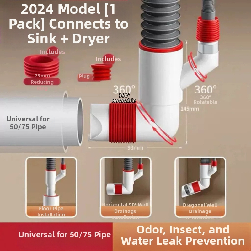 Βαλβίδα αποχέτευσης τοίχου με ABS+σιλικόνη, μηχανισμός ανάσυρσης, τύπος βρετανικού αποχέτευσης, μοντέρνο μινιμαλιστικό στυλ (Lj wall row)