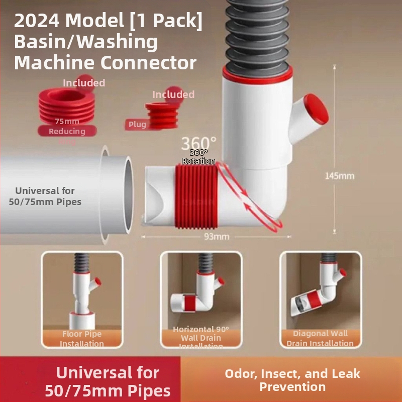 Βαλβίδα αποχέτευσης τοίχου με ABS+σιλικόνη, μηχανισμός ανάσυρσης, τύπος βρετανικού αποχέτευσης, μοντέρνο μινιμαλιστικό στυλ (Lj wall row)