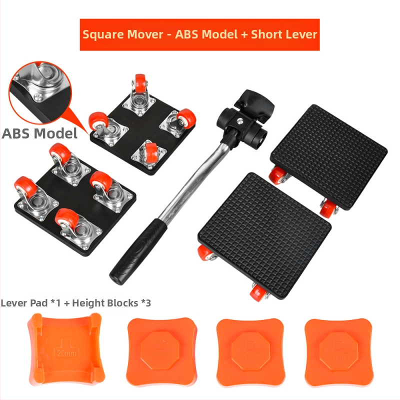 onkel.j Μετακινητής επίπλων με πανταχού ρόδες – ABS, σετ 9 τεμαχίων, εργαλεία μετακίνησης, οικιακή χρήση