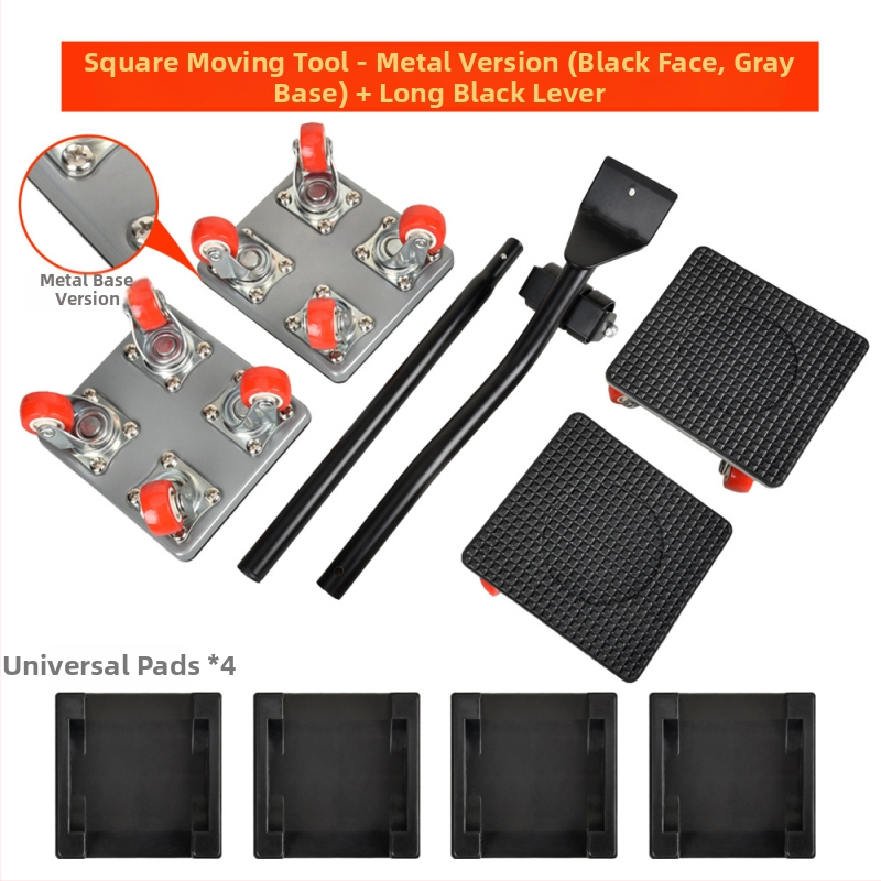 onkel.j Μετακινητής επίπλων με πανταχού ρόδες – ABS, σετ 9 τεμαχίων, εργαλεία μετακίνησης, οικιακή χρήση