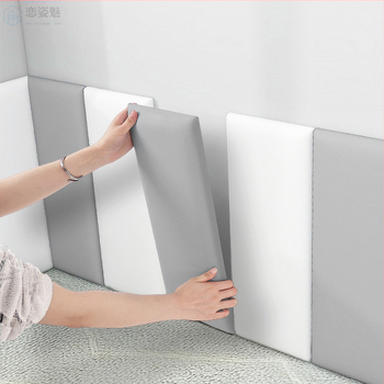 Αντισύγκρουσης αυτοκόλλητο τοίχου για προσκέφαλο κρεβατιού, αυτοκόλλητη PVC επένδυση, υπνοδωμάτιο, απλός και σύγχρονος στυλ