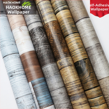 Savarankiškai lipinama 3D medžio faktūros tapetai, PVC, trijų sluoksnių konstrukcija, atsparūs vandeniui ir drėgmei, sienų dekoras