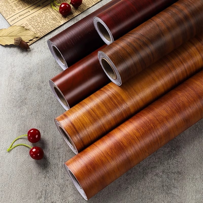 Fa mintás öntapadós matrica bútorokra – vízálló, nedvességálló, szennyeződés- és penészmentes, PVC falidekor