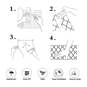PVC αδιάβροχο αυτοκόλλητο τοίχου με χαριτωμένο μοτίβο ζώων για σαλόνι, υπνοδωμάτιο, κουζίνα ή μπάνιο — αυτοκόλλητο, 1 τεμάχιο, διακοσμητικό
