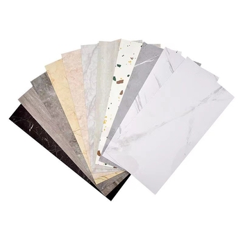 Αυτοκόλλητο PVC τοίχου με επίπεδη εμφάνιση μαρμάρου, αδιάβροχο, ανθεκτικό στη βρωμιά, τετράγωνο μοτίβο