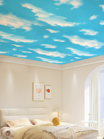 Αυτοκόλλητο τοίχου PVC, αδιάβροχο, αυτοκόλλητο, μοτίβο Ουρανός και Σύννεφα, παχυσμένο