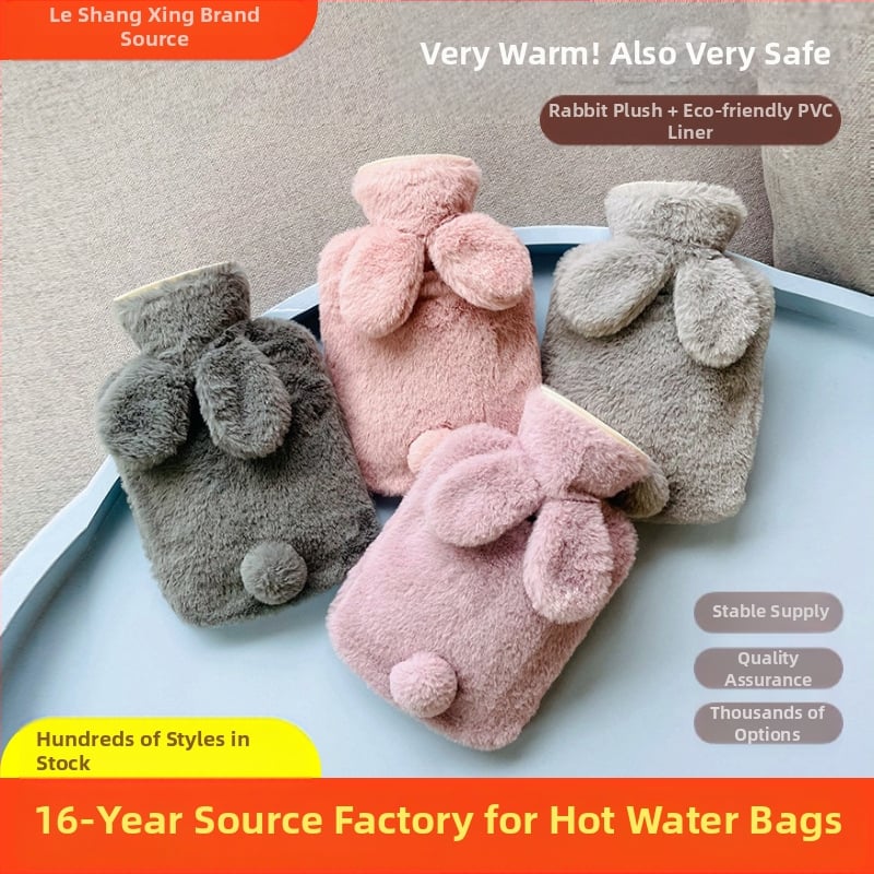 Μπουκάλι ζεστού νερού από βελούδινο ύφασμα, χαριτωμένος σχεδιασμός; PVC υψηλής πυκνότητας; θέρμανση με γέμισμα νερού; πολυλειτουργική χρήση για χέρια, πόδια, μέση, κοιλιά, κεφάλι και πλάτη; θερμό και κρύο διπλής χρήσης.