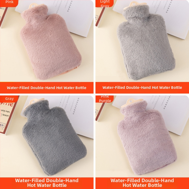 Μπουκάλι ζεστού νερού από βελούδινο ύφασμα, χαριτωμένος σχεδιασμός; PVC υψηλής πυκνότητας; θέρμανση με γέμισμα νερού; πολυλειτουργική χρήση για χέρια, πόδια, μέση, κοιλιά, κεφάλι και πλάτη; θερμό και κρύο διπλής χρήσης.