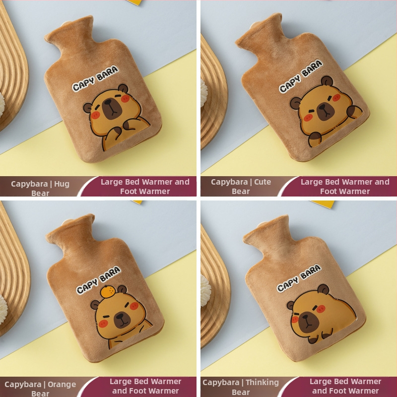 Μπουκάλι ζεστού νερού από βελούδινο ύφασμα, χαριτωμένος σχεδιασμός; PVC υψηλής πυκνότητας; θέρμανση με γέμισμα νερού; πολυλειτουργική χρήση για χέρια, πόδια, μέση, κοιλιά, κεφάλι και πλάτη; θερμό και κρύο διπλής χρήσης.