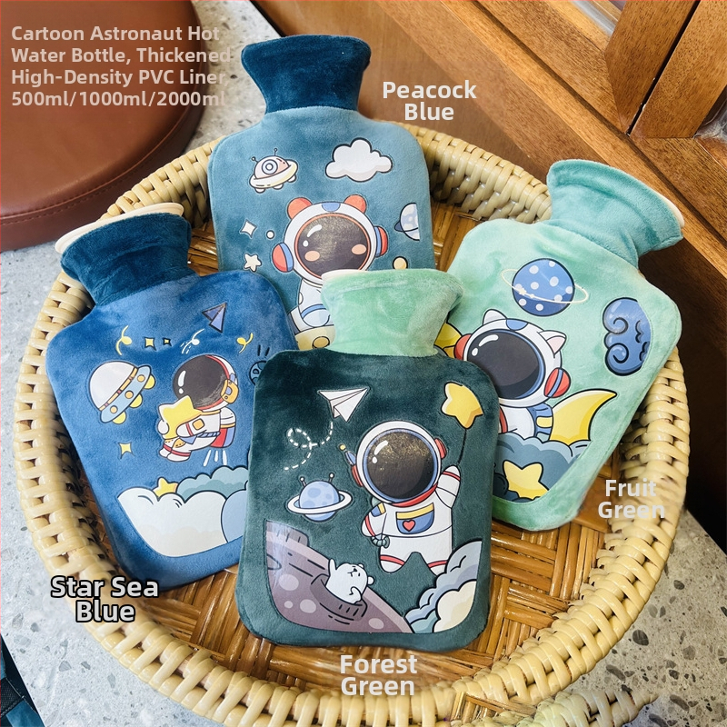 Μπουκάλι ζεστού νερού από βελούδινο ύφασμα, χαριτωμένος σχεδιασμός; PVC υψηλής πυκνότητας; θέρμανση με γέμισμα νερού; πολυλειτουργική χρήση για χέρια, πόδια, μέση, κοιλιά, κεφάλι και πλάτη; θερμό και κρύο διπλής χρήσης.