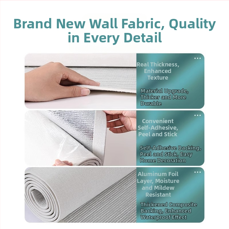 Ленено стенно платно, многослоен релефен повърхност, влагозащитно, за спалня и фон на телевизор, модерен минималистичен стил