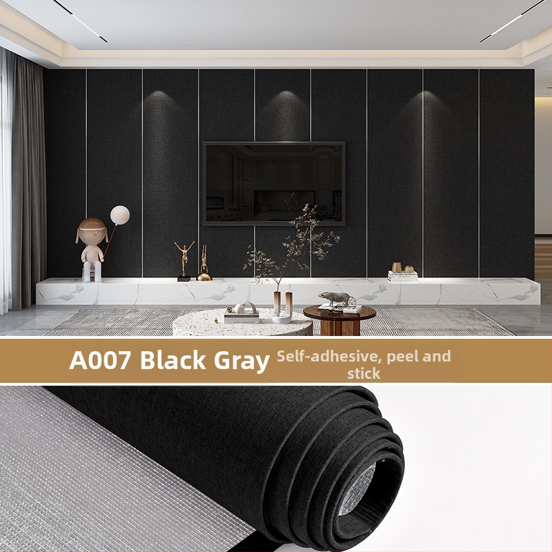 Lininis sienų audinys, daugiasluoksnė reljefinė paviršiaus, atsparus drėgmei, miegamajam ir televizoriaus fono dekorui, šiuolaikiškas minimalistinis stilius