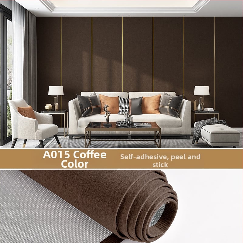 Lininis sienų audinys, daugiasluoksnė reljefinė paviršiaus, atsparus drėgmei, miegamajam ir televizoriaus fono dekorui, šiuolaikiškas minimalistinis stilius