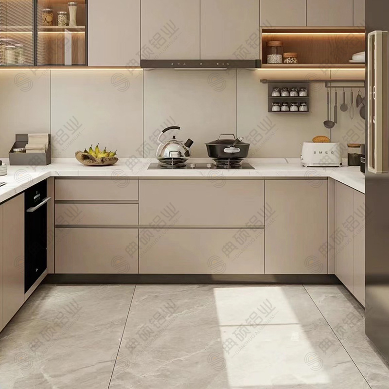 Aliuminio lydinio spintelės rankenėlės be rankenų, modernus minimalistinis stilius, tinka vidinėms ir apatiniams garderobo spintoms, montavimas be gręžimo