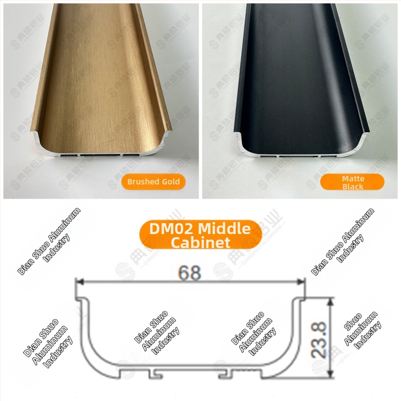 Aliuminio lydinio spintelės rankenėlės be rankenų, modernus minimalistinis stilius, tinka vidinėms ir apatiniams garderobo spintoms, montavimas be gręžimo