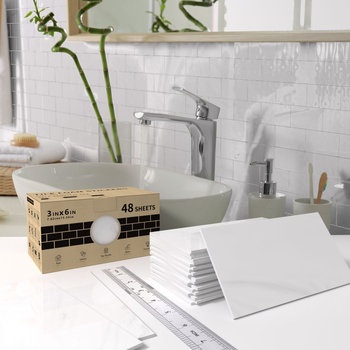 PET 3D sienos lipdukas – lipnus, atsparus vandeniui ir aliejui atsparus sienų dekorui svetainei, virtuvei ir voniai – modernus minimalistinis stilus