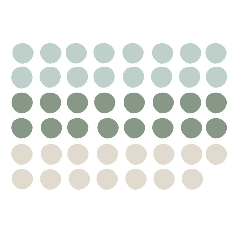 Morandi taškų sienų lipdukas mergaitei – miegamajam ir koridoriui, PVC, HOMEYAN, modernus minimalistinis dekoras