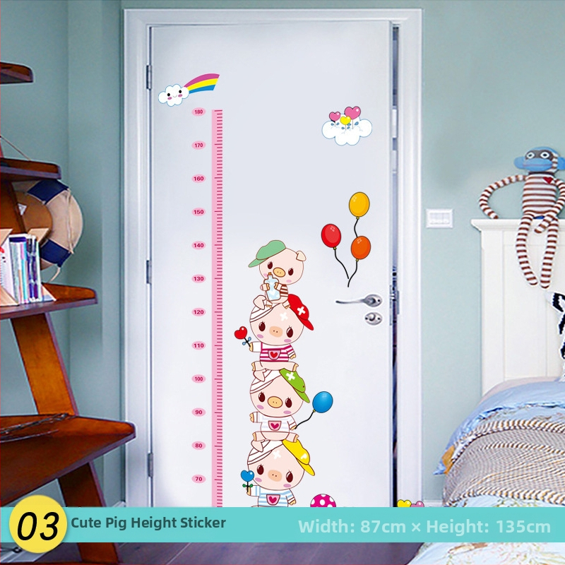 Žirafos karikatūra – aukščio matavimo sienos lipdukas – PVC, Prekės ženklas Shun Ran, Atsparus vandeniui, Modelis 19373433771