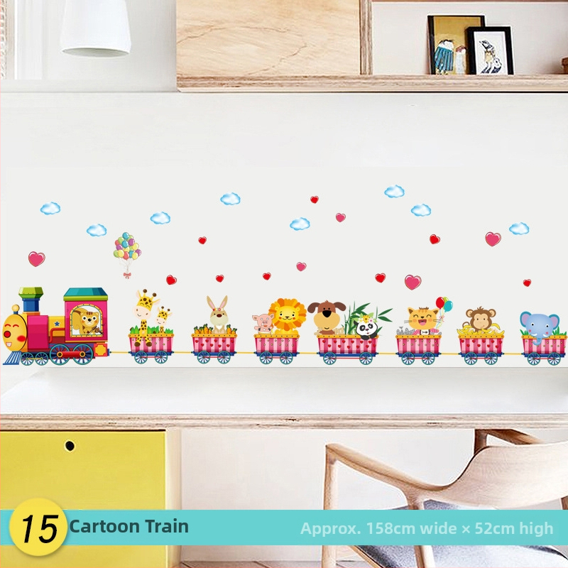 Žirafos karikatūra – aukščio matavimo sienos lipdukas – PVC, Prekės ženklas Shun Ran, Atsparus vandeniui, Modelis 19373433771