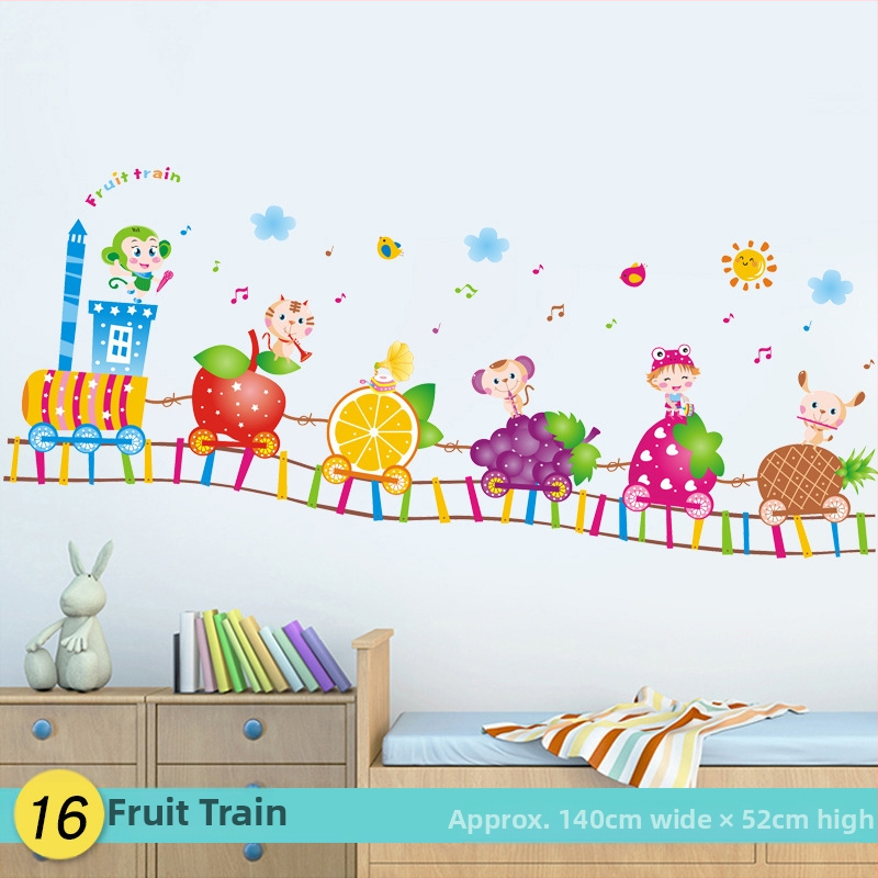 Žirafos karikatūra – aukščio matavimo sienos lipdukas – PVC, Prekės ženklas Shun Ran, Atsparus vandeniui, Modelis 19373433771