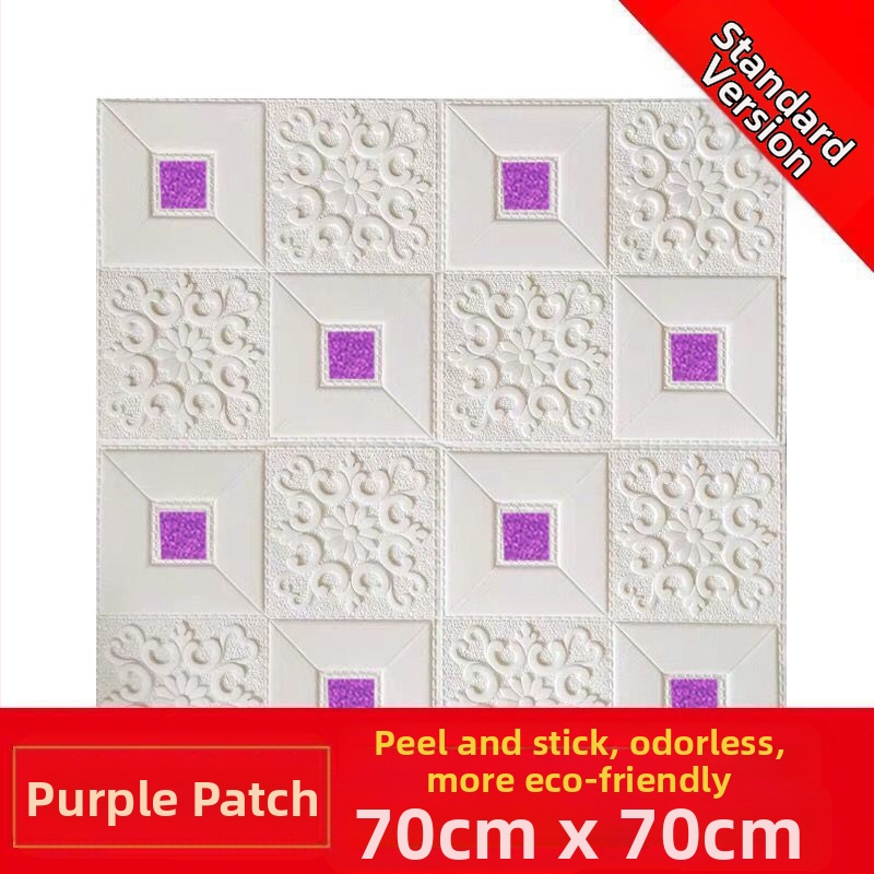 3D putų plytų sienų lipdukas, lipnus, atsparus vandeniui, pelėsiams, antistatinis ir garso izoliacija; iš XPE putų; motyvai: vieno tono, širdis, geometrija, penkiakampė žvaigždė, augalai; tinka svetainei, miegamajam ir biurui.