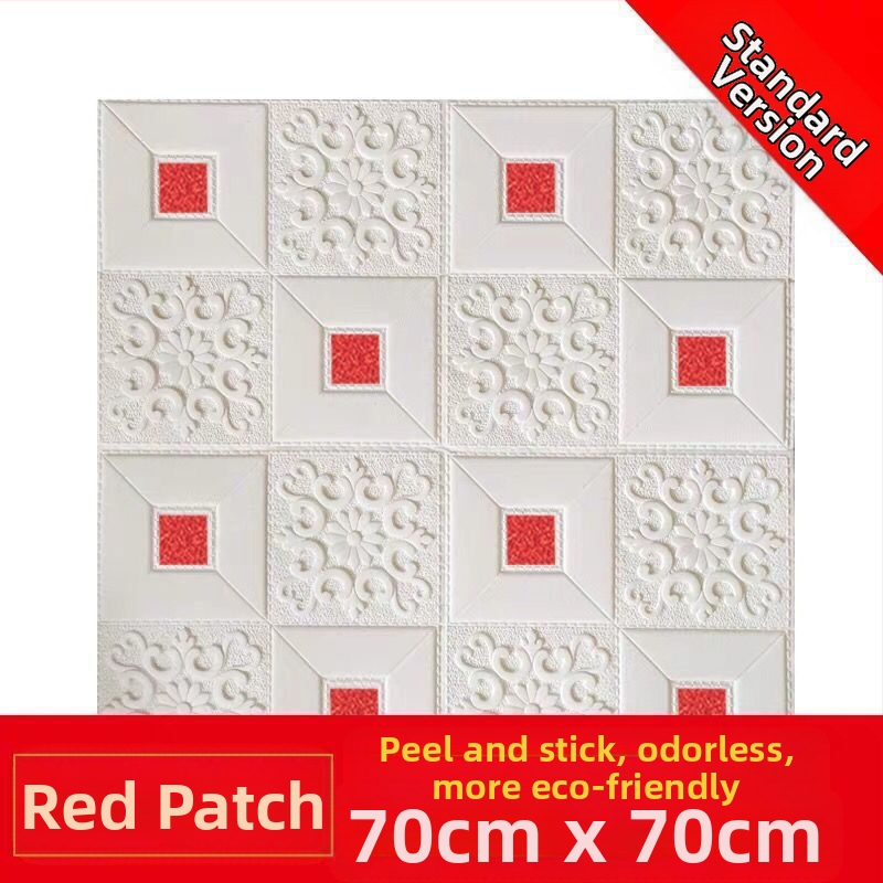 3D putų plytų sienų lipdukas, lipnus, atsparus vandeniui, pelėsiams, antistatinis ir garso izoliacija; iš XPE putų; motyvai: vieno tono, širdis, geometrija, penkiakampė žvaigždė, augalai; tinka svetainei, miegamajam ir biurui.