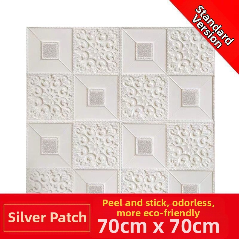 3D putų plytų sienų lipdukas, lipnus, atsparus vandeniui, pelėsiams, antistatinis ir garso izoliacija; iš XPE putų; motyvai: vieno tono, širdis, geometrija, penkiakampė žvaigždė, augalai; tinka svetainei, miegamajam ir biurui.