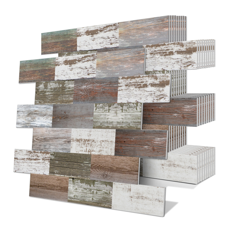 Sienos lipdukas – XPE putų, atsparus vandeniui lipnus 3D siuvimo rašto dekoras virtuvei ir voniai, modelis 22117422025, 1 vnt.