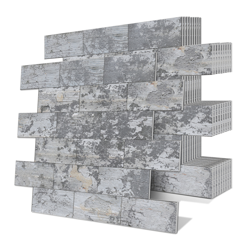 Sienos lipdukas – XPE putų, atsparus vandeniui lipnus 3D siuvimo rašto dekoras virtuvei ir voniai, modelis 22117422025, 1 vnt.