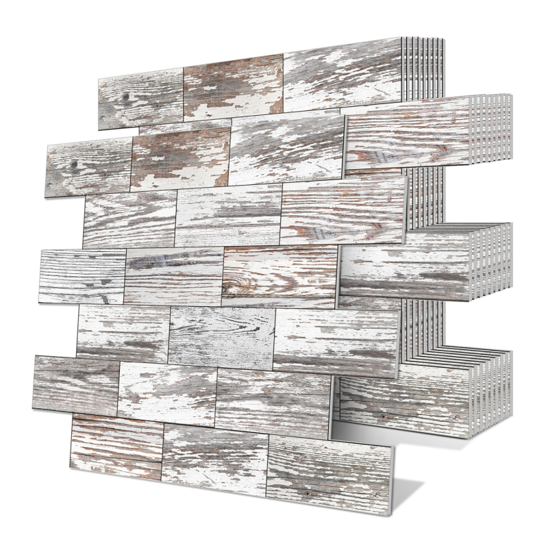 Sienos lipdukas – XPE putų, atsparus vandeniui lipnus 3D siuvimo rašto dekoras virtuvei ir voniai, modelis 22117422025, 1 vnt.