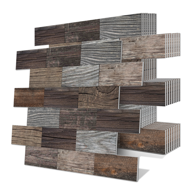 Sienos lipdukas – XPE putų, atsparus vandeniui lipnus 3D siuvimo rašto dekoras virtuvei ir voniai, modelis 22117422025, 1 vnt.