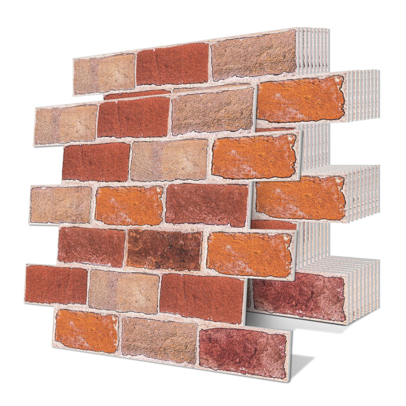 Sienos lipdukas – XPE putų, atsparus vandeniui lipnus 3D siuvimo rašto dekoras virtuvei ir voniai, modelis 22117422025, 1 vnt.