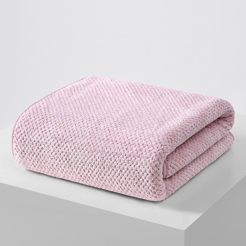 Kupaći ručnik od koralnog fleeca s ananasom, poliester, 150D, 200–300 g, visina dlačica: visoka/niska, za kupanje/plažu