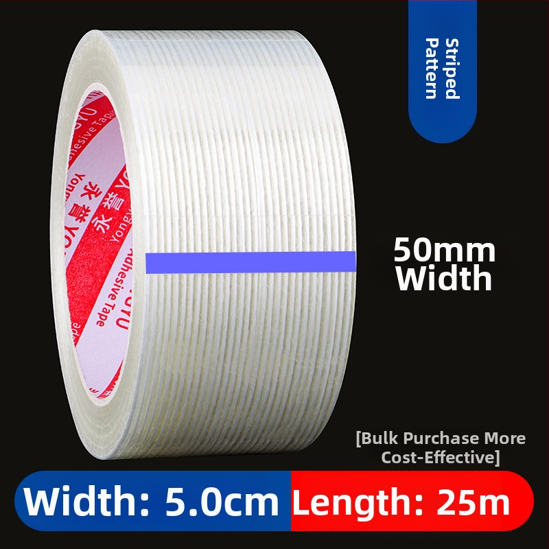 Ταινία ινών με ρίγες SX – Ακρυλική κόλλα σε υπόστρωμα ινών, πάχος 0,15 mm, πρόσφυση 550 N/m, για βιομηχανική στερέωση και δέσιμο βαρέων αντικειμένων