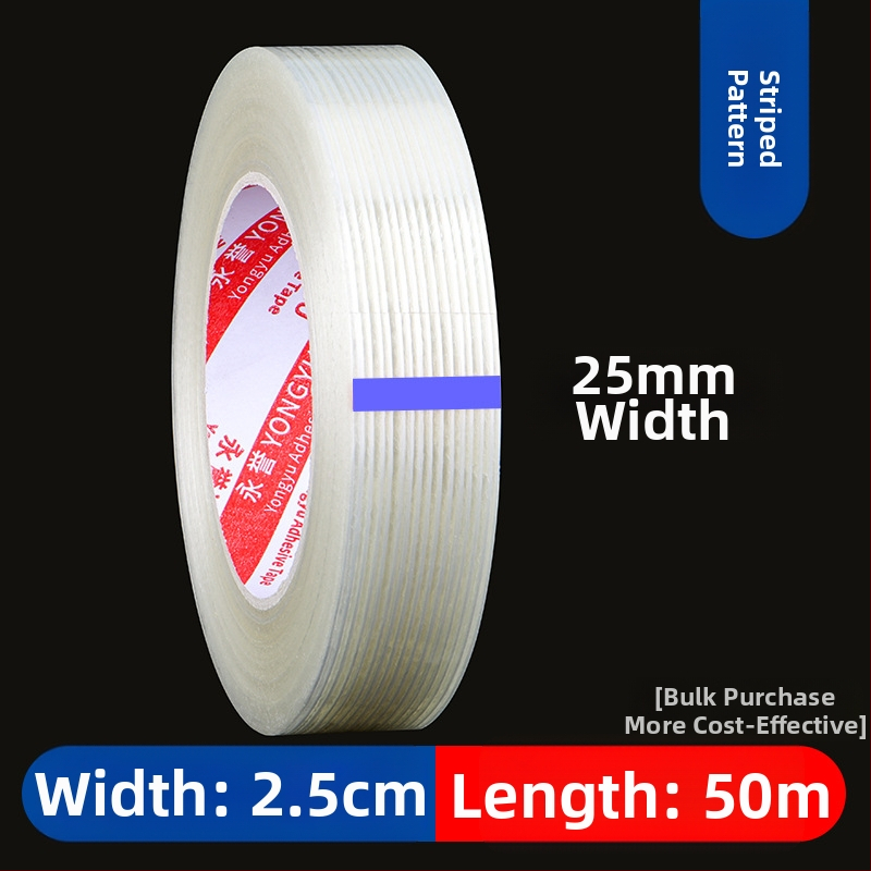 Ταινία ινών με ρίγες SX – Ακρυλική κόλλα σε υπόστρωμα ινών, πάχος 0,15 mm, πρόσφυση 550 N/m, για βιομηχανική στερέωση και δέσιμο βαρέων αντικειμένων