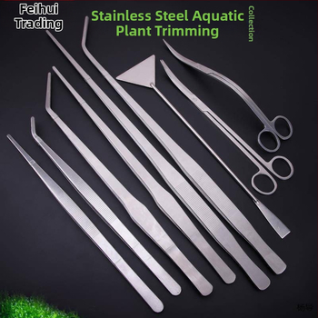 Пинсети от неръждаема стомана с кръгла глава, нехлъзгащи за аквариуми (Yang Dao) - дръжка: Други; върхове: Други; произход: Китай