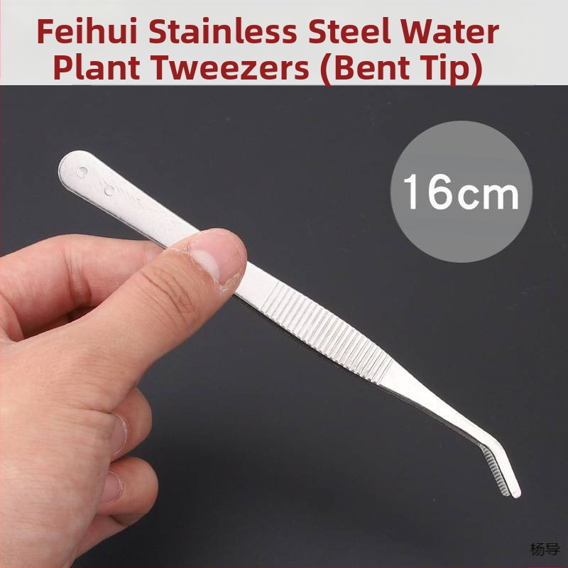 Nerūsējošā tērauda pincetes ar apaļu galvu, neslīdošas, garas akvārijiem (Yang Dao) - rokturis: Cits; gals: Cits; izcelsme: Ķīna