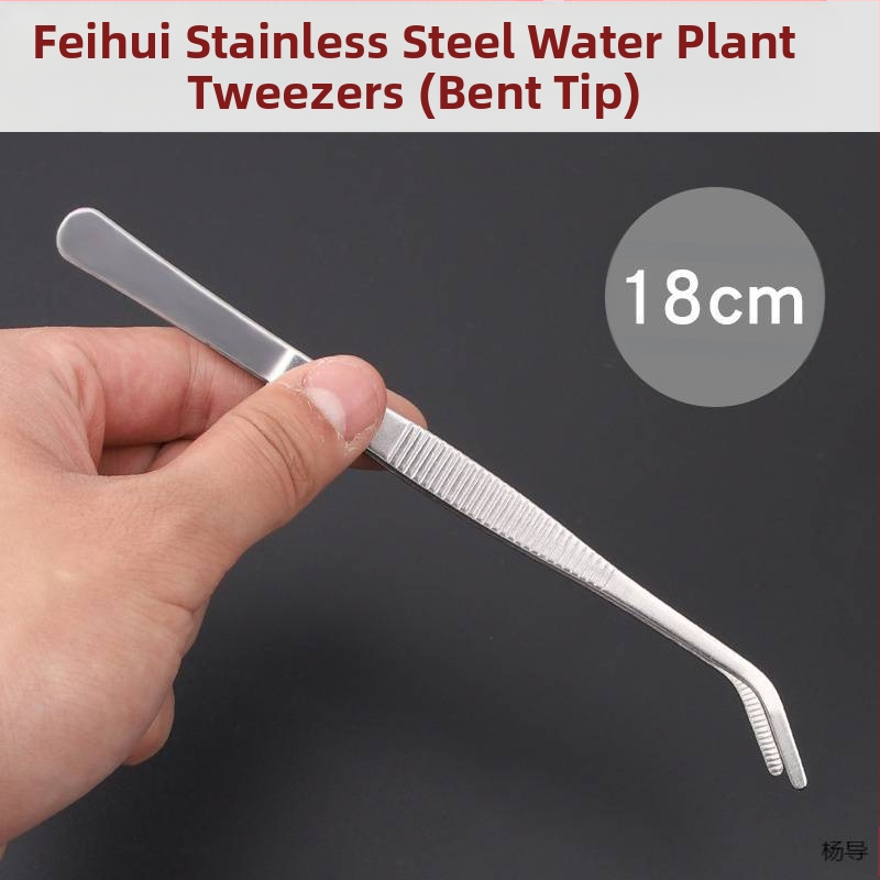 Nerūsējošā tērauda pincetes ar apaļu galvu, neslīdošas, garas akvārijiem (Yang Dao) - rokturis: Cits; gals: Cits; izcelsme: Ķīna