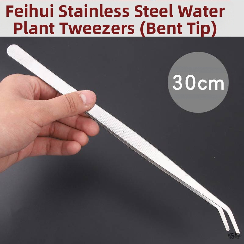 Nerūsējošā tērauda pincetes ar apaļu galvu, neslīdošas, garas akvārijiem (Yang Dao) - rokturis: Cits; gals: Cits; izcelsme: Ķīna