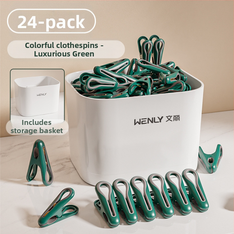 Džiovinimo klipsas kojinėms, stiprus įspaudimas, modelis 4108/5053, plastikas, dėžutėje 36 vnt.