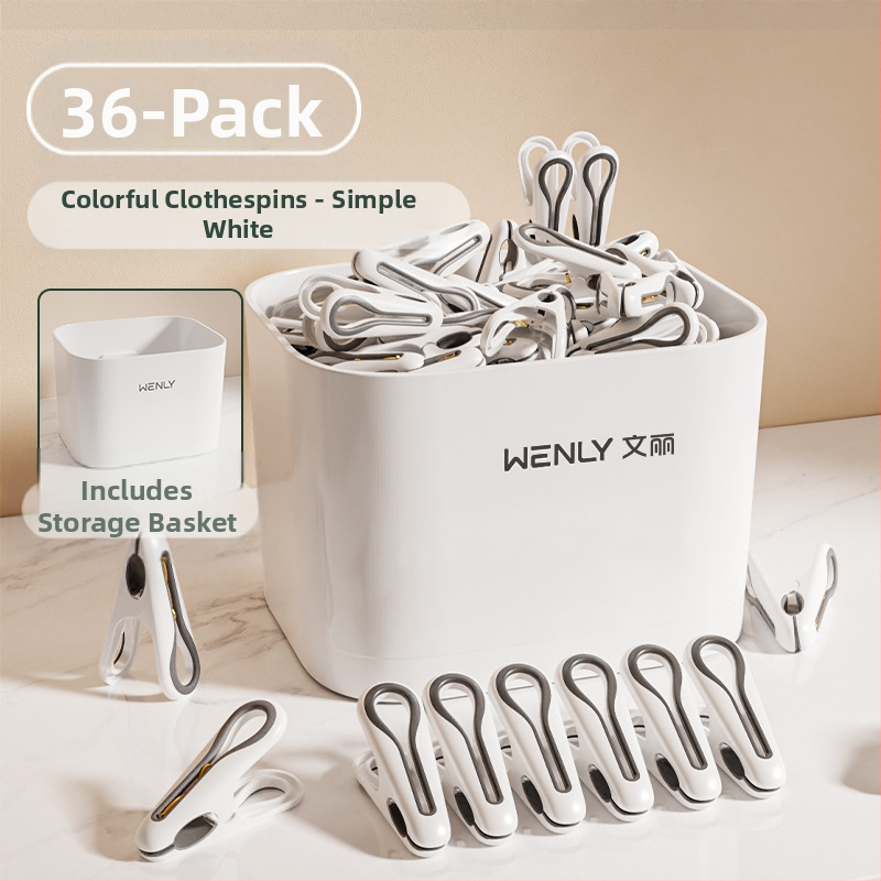 Džiovinimo klipsas kojinėms, stiprus įspaudimas, modelis 4108/5053, plastikas, dėžutėje 36 vnt.