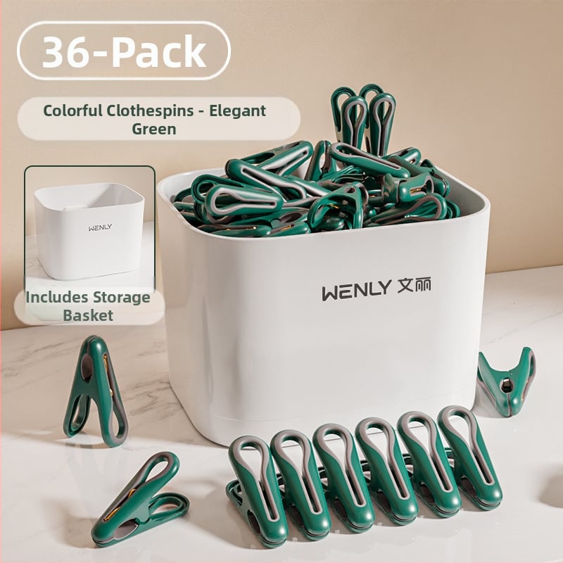 Džiovinimo klipsas kojinėms, stiprus įspaudimas, modelis 4108/5053, plastikas, dėžutėje 36 vnt.