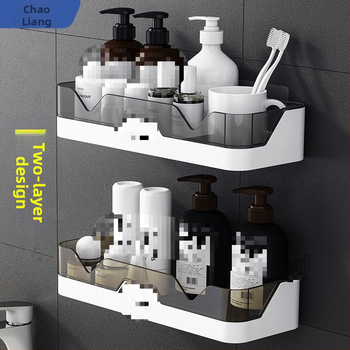 Sieninis vonios kambario laikiklis, be gręžimo, plastikinis, 1 lygis, Skandinaviškas stilius