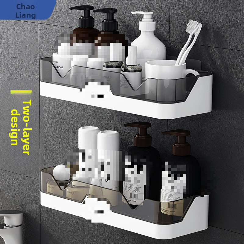 Sieninis vonios kambario laikiklis, be gręžimo, plastikinis, 1 lygis, Skandinaviškas stilius