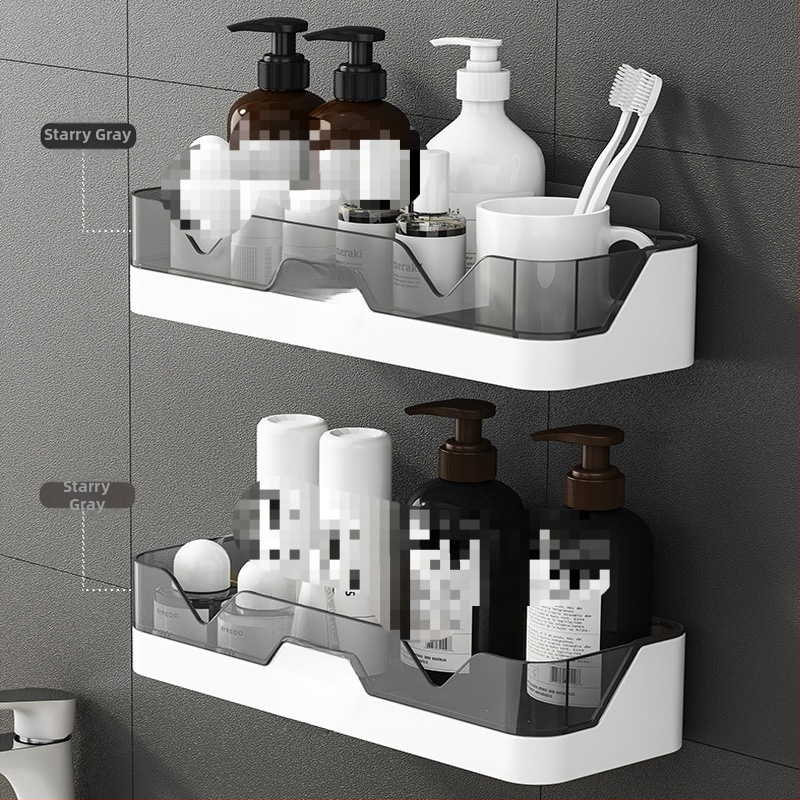 Sieninis vonios kambario laikiklis, be gręžimo, plastikinis, 1 lygis, Skandinaviškas stilius