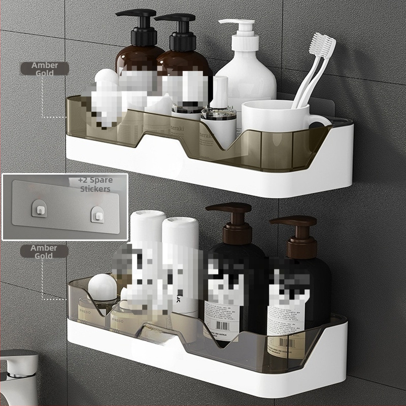 Sieninis vonios kambario laikiklis, be gręžimo, plastikinis, 1 lygis, Skandinaviškas stilius