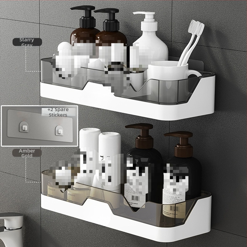 Sieninis vonios kambario laikiklis, be gręžimo, plastikinis, 1 lygis, Skandinaviškas stilius