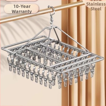 Nerūdijančio plieno daugklipsė džiovyklė, sulankstoma, kojinėms, apatiniams ir šalikams