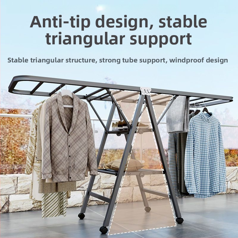 Visiaca sušička na oblečenie, pevná, kruhová s klipom, z uhlíkovej ocele