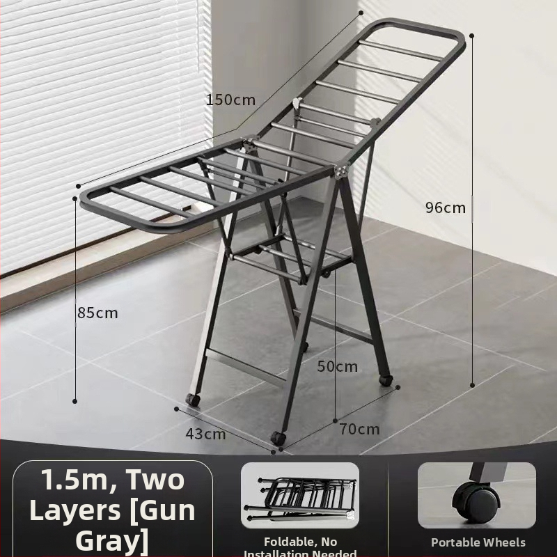 Pakabinama drabužių džiovyklė, fiksuota, apvali su klipu tipu, iš anglinio plieno